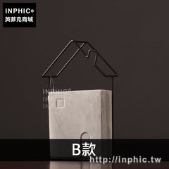 INPHIC-現代電視櫃裝飾品鐵藝餐桌北歐水泥插花客廳擺件花瓶-B款