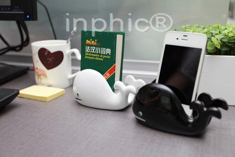 INPHIC-創意公仔擺件 鯨魚寶寶 手機座 陶瓷肥皂碟鍋鏟架子擺設