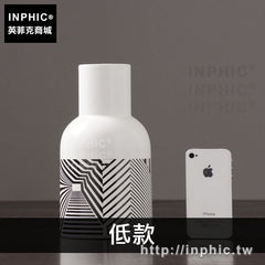 INPHIC-裝飾品陶瓷餐桌簡約擺件花瓶幾何插花現代客廳花器電視櫃-低款