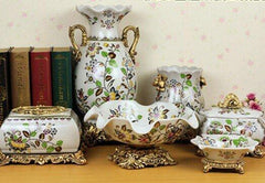 INPHIC-歐式裂紋陶瓷紙巾盒 赫本奢華長方抽紙盒 美式田園家居擺件