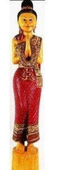 INPHIC-東南亞 木雕飾品 泰國風情 東南亞 工藝品 泰國風情 迎賓少女