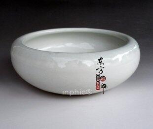 INPHIC-景德鎮陶瓷器筆洗文房四寶煙灰菸灰缸小魚缸養睡蓮白結晶釉