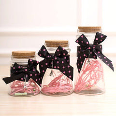 INPHIC-家居裝飾品擺件擺設 韓式波點蝴蝶結玻璃瓶 許願瓶