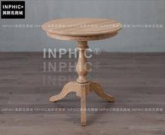 INPHIC-歐式鄉村風仿古做舊小圓桌 美法式電話臺圓形茶幾角幾-A款