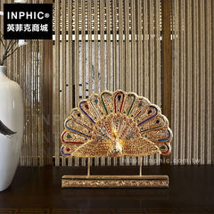 INPHIC-中式東南亞擺飾飾品擺設客廳桌面家居孔雀開屏裝飾