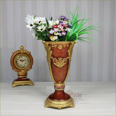 INPHIC-歐式花瓶花盆樣板房玄關裝飾品擺件家居古典花仿真花臺面樹脂