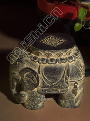 INPHIC-中式 小椅子 新古典傢俱 試穿換鞋凳 鞋櫃 仿石 大象吉祥凳