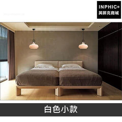 INPHIC-服裝店 北歐餐廳單燈玻璃燈罩吧臺酒吧煙熏組合燈吊燈-白色小款