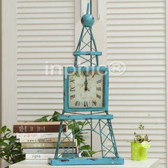 INPHIC-歐式都市風格 古雅高貴鬧鐘 埃菲爾鐵塔經典臺鐘