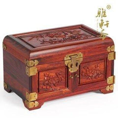 INPHIC-紅木大首飾盒 酸枝木雕擺飾 多層抽屜 雕花小盒