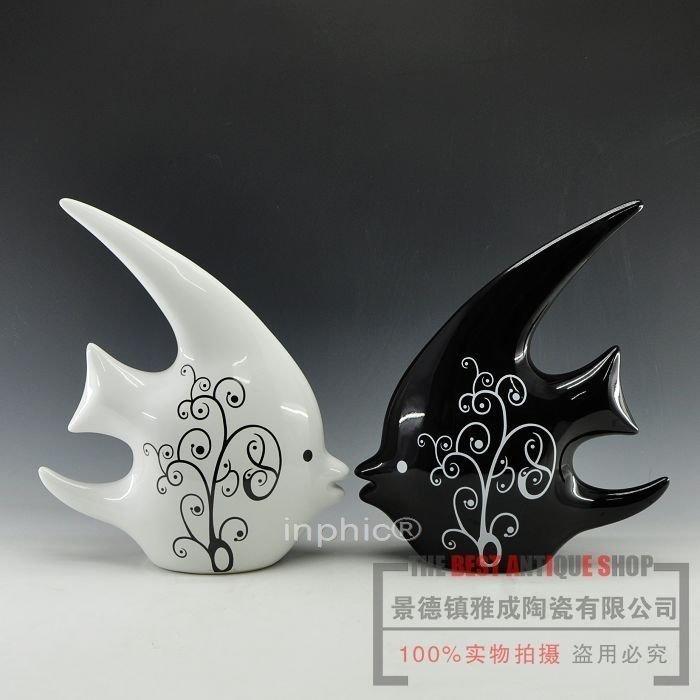 INPHIC-工藝品 家居裝飾品擺飾時尚陶藝 親嘴魚簡約歐式擺設