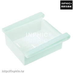 INPHIC-廚房用品收納架冰箱保鮮隔板層多用整理架抽動式分類置物盒儲物架-淺藍色