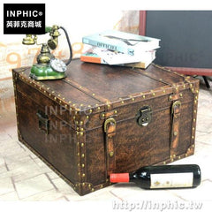 INPHIC-防水收納箱復古道具服裝店酒吧歐式皮箱方形裝飾家居