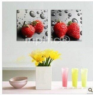 INPHIC-草莓水果歐式無框畫現代簡約餐廳裝飾畫時尚家居壁畫