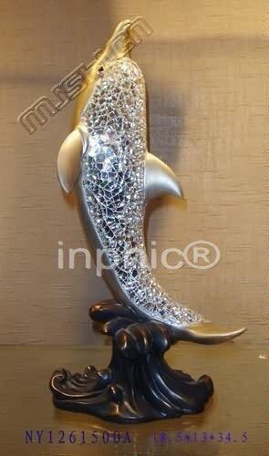 INPHIC-歐式客廳裝飾擺飾傢俱飾品泰國家居嬉戲海豚