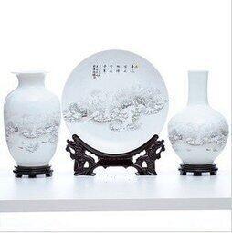 INPHIC-熱賣景德鎮瓷器現代簡約三件套臺面花瓶工藝品花插花器
