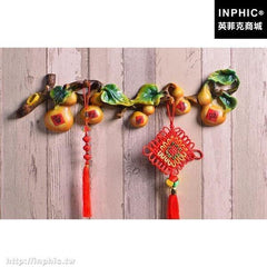 INPHIC-中式牆上衣帽架壁掛飾牆面服裝店臥室葫蘆掛鉤裝飾排鉤