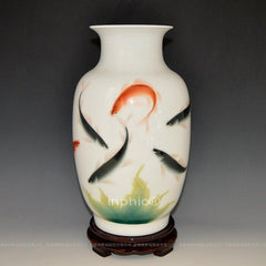 INPHIC-大師手繪花瓶 景德鎮陶瓷器 夏國安 富貴有餘 收藏品