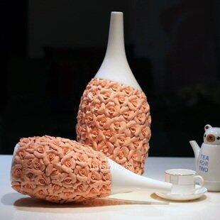 INPHIC-雕花陶瓷花瓶家居擺飾時尚創意裝飾品辦公室婚房客廳工藝品擺飾