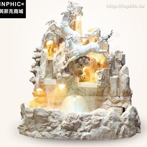 INPHIC-大型歐式魚缸假山家居流水噴泉擺設落地