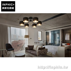 INPHIC-客廳餐廳北歐簡約布質臥室現代燈具黑色吸頂燈