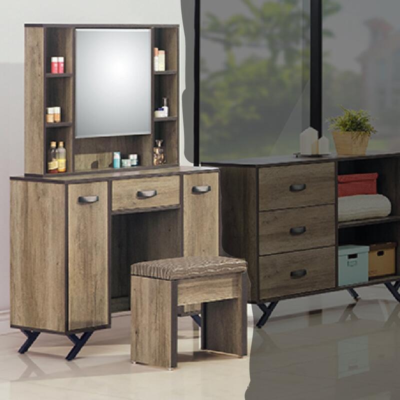 INPHIC-Versailles 凡爾賽仿古色3.2尺鏡臺〔含椅〕