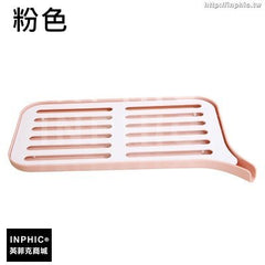 INPHIC-廚房瓜果蔬菜瀝水籃塑膠碗筷擺放置物架多功能單層收納架-粉色