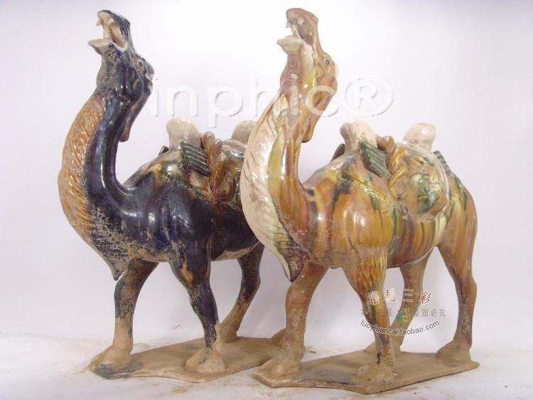 INPHIC-大師嘶鳴駝復古家居飾品唐三彩陶瓷裝飾中式藝術收藏做舊擺飾