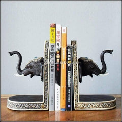 INPHIC-大象擺件 工藝品 招財 東南亞風格 泰國 樹脂 象頭書檔-個