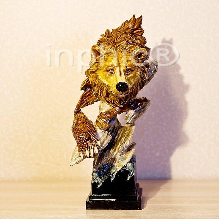 INPHIC-歐式工藝 狼頭 獸首 樹脂場景模型擺飾 創意家居裝飾品 商務F