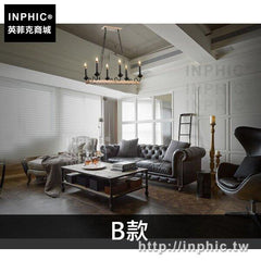 INPHIC-客廳美式工業風燭臺枝形鐵藝歐式鄉村餐廳蠟燭吊燈復古-B款