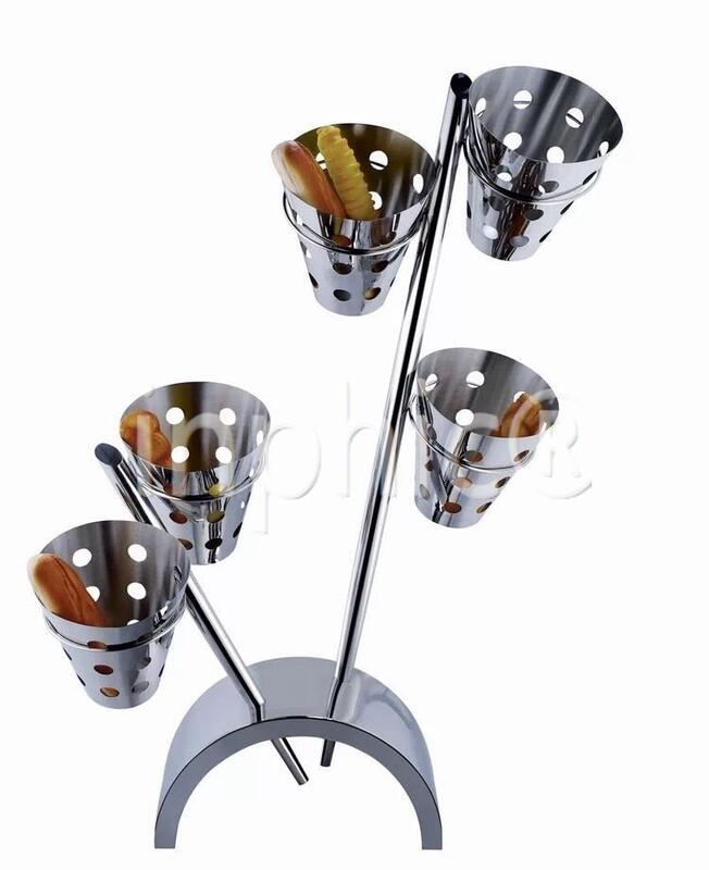 INPHIC-不鏽鋼樹形麵包架五桶水果蛋糕點心架多功能自助餐食品座西餐架