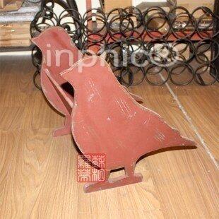 INPHIC-鄉村風格 地中海風格 歐式仿舊紅色木質書報籃 書報架 雜誌籃