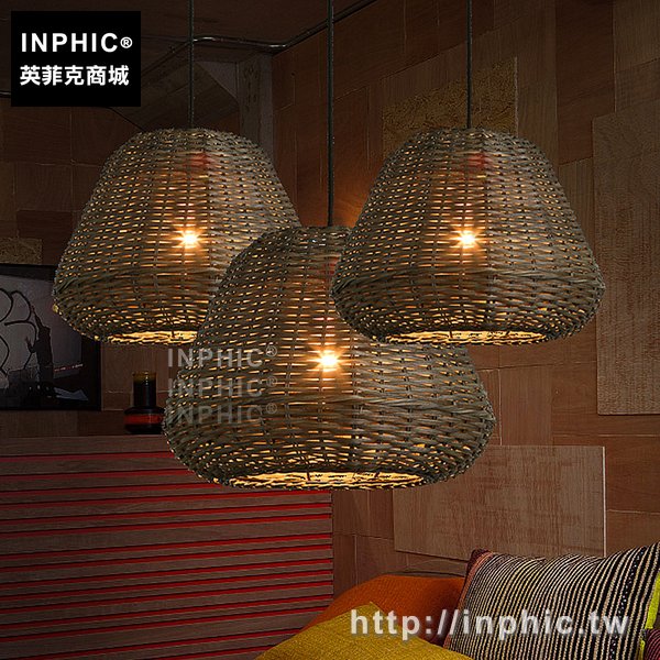 INPHIC-吊燈編藤藝復古新中式臥室東南亞餐廳燈具裝飾
