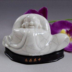 INPHIC-樂在其中彌勒佛 哥窯龜裂紋富貴佛