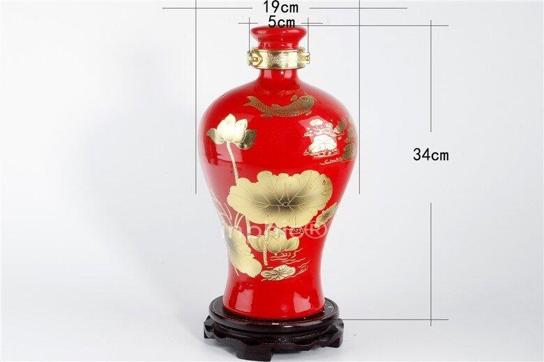 INPHIC-新款 景德鎮六斤裝陶瓷酒瓶 6斤酒壺 荷塘魚梅瓶 其它酒具 酒罐
