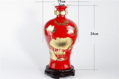 INPHIC-新款 景德鎮六斤裝陶瓷酒瓶 6斤酒壺 荷塘魚梅瓶 其它酒具 酒罐