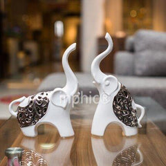 INPHIC-宗教 歐式家居裝飾品現代創意結婚禮物臥室電視櫃客廳陶瓷大象風水擺件