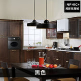 INPHIC-簡約北歐鐵藝客廳餐廳臥室單燈吧檯木質燈飾吊燈 -黑色