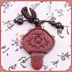 INPHIC-開光紅檀木財富金鑰匙桃木龍 開運物