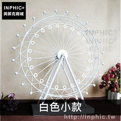 INPHIC-風車家居黑白復古裝飾擺件鐵藝酒吧道具摩天輪-白色小款