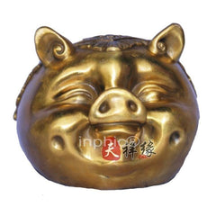 INPHIC-開光銅豬頭招財豬擺件福字豬頭純銅招財祈福風水裝飾品 擺設 可愛