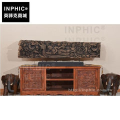 INPHIC-木雕大件裝飾品桌面擺設泰國臥佛會所木浮雕擺飾