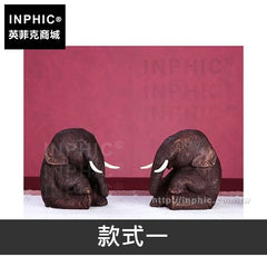 INPHIC-小象木雕桌面擺設擺飾客廳迎賓大象裝飾品東南亞-款式一