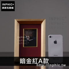 INPHIC-桌面擺件客廳擺設照片裝飾品相框玻璃家居歐式-暗金紅A款