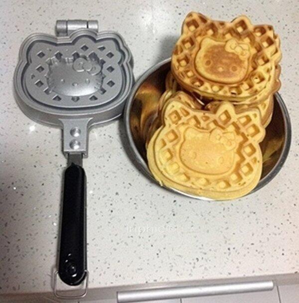 INPHIC-KT貓 鬆餅模具 Hello Kitty 鬆餅模 鬆餅烤盤 瓦斯或木炭明火使用