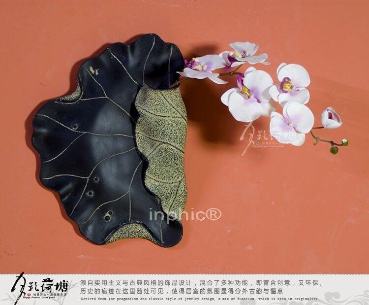 INPHIC-壁式花插 花瓶 裝飾畫荷葉花插