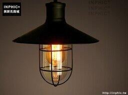 INPHIC- 工業風格復古吊燈美式創意咖啡館酒吧吧臺鍋蓋鳥籠單頭吊燈-E款