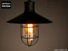 INPHIC- 工業風格復古吊燈美式創意咖啡館酒吧吧臺鍋蓋鳥籠單頭吊燈-E款