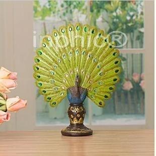 INPHIC-精美藍孔雀擺飾樹脂工藝桌面擺飾 孔雀開屏F